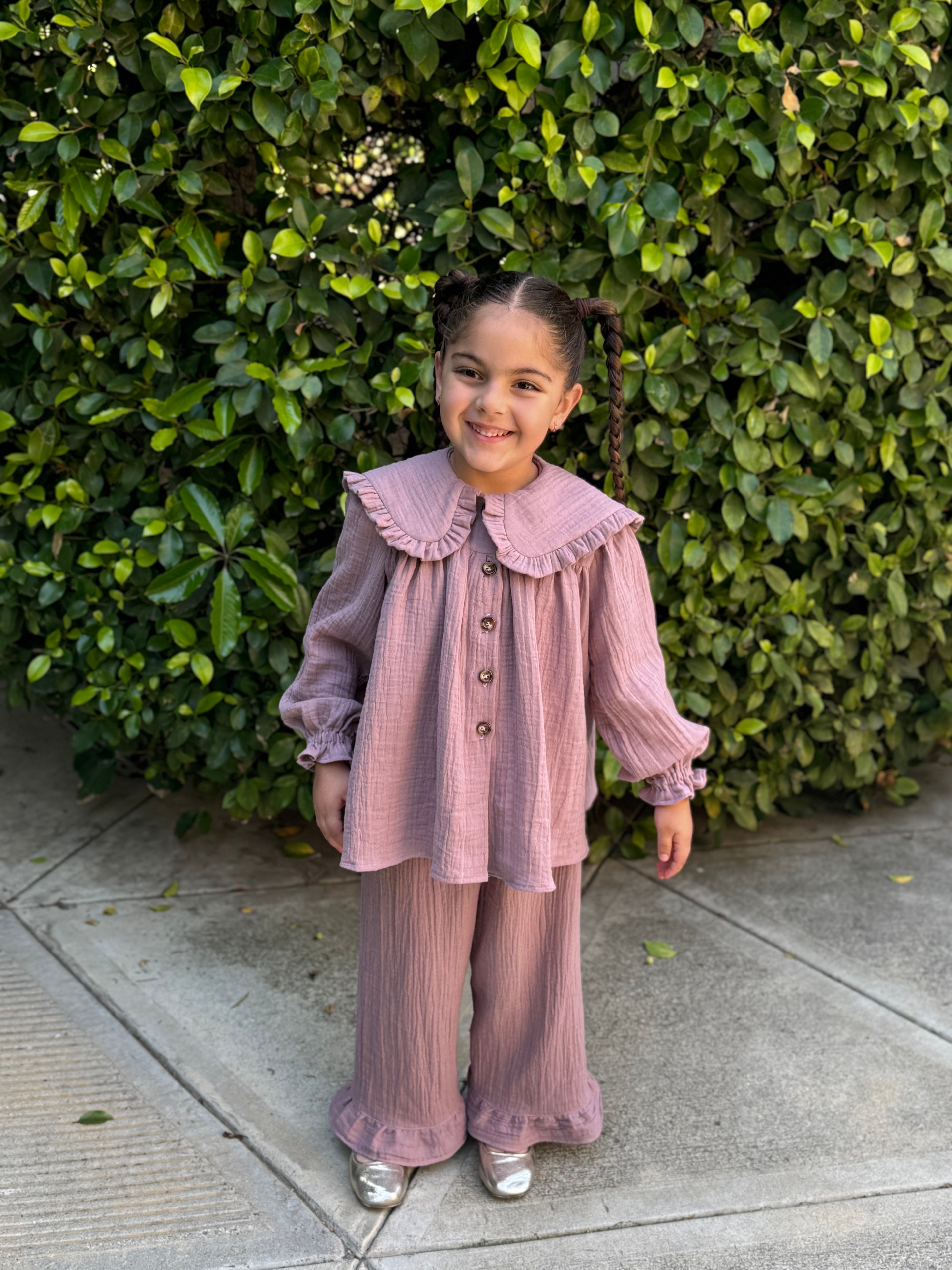 Pink Ruffle Two-Piece Set