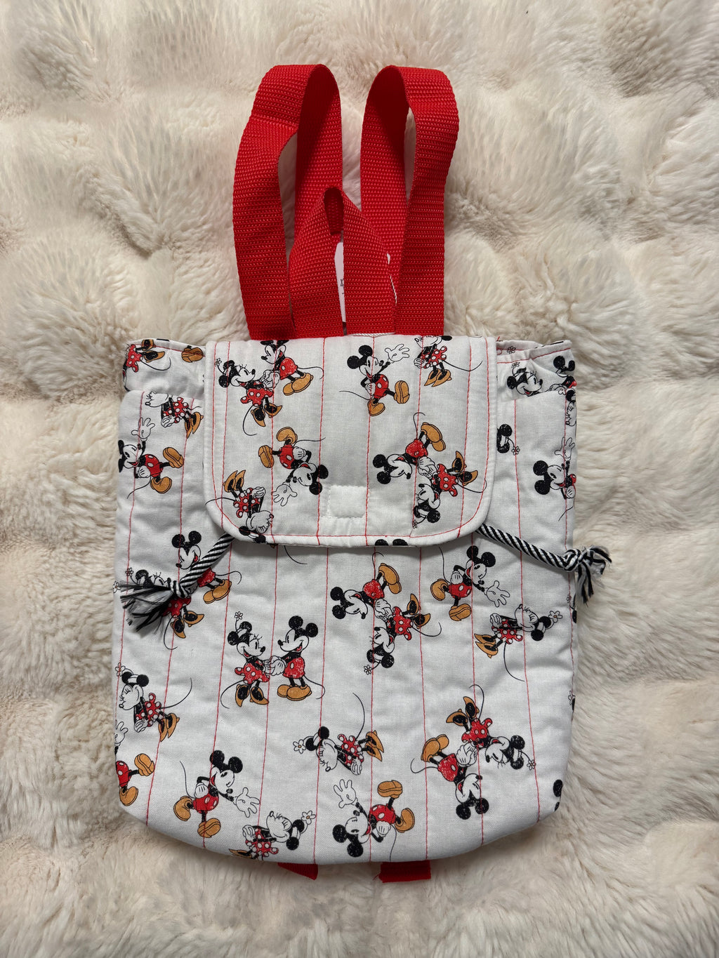 Mickey & Minnie Handmade Quilted Backpack