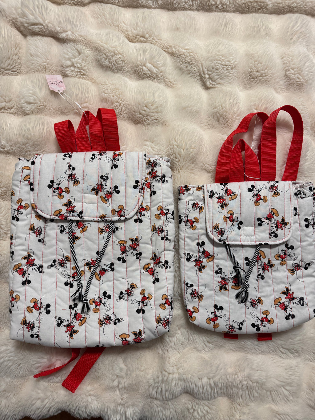 Mickey & Minnie Handmade Quilted Backpack