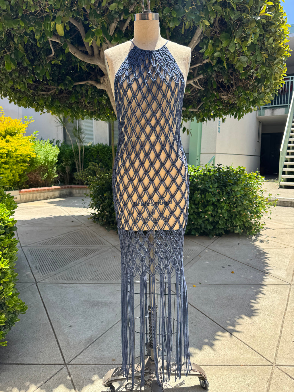 Handmade Macrame Fringe Dress Cover-Up