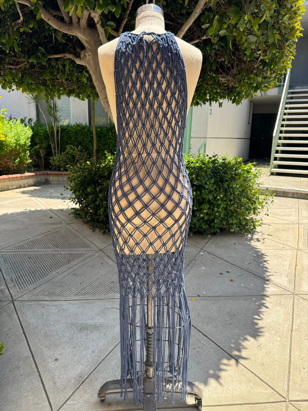 Handmade Macrame Fringe Dress Cover-Up